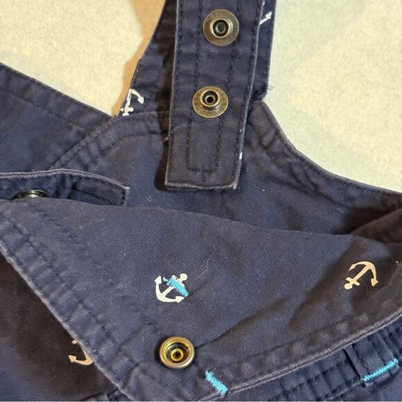 Carter’s Nautical Navy Blue Baby Overalls 3 Months Snap closure. - Picture 7 of 9